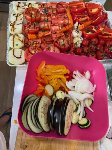 veggie board ready for the grill