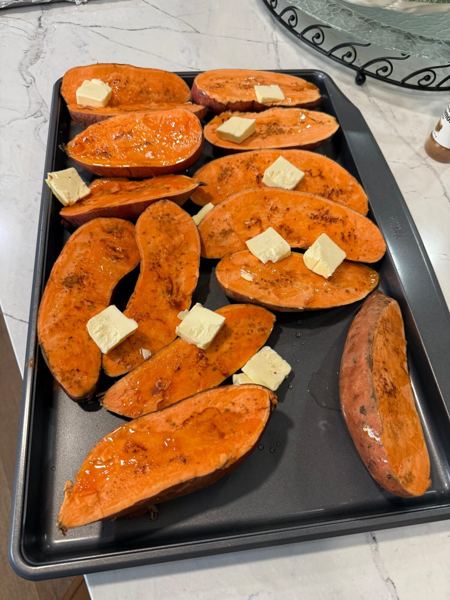 roasted sweet potatoes
